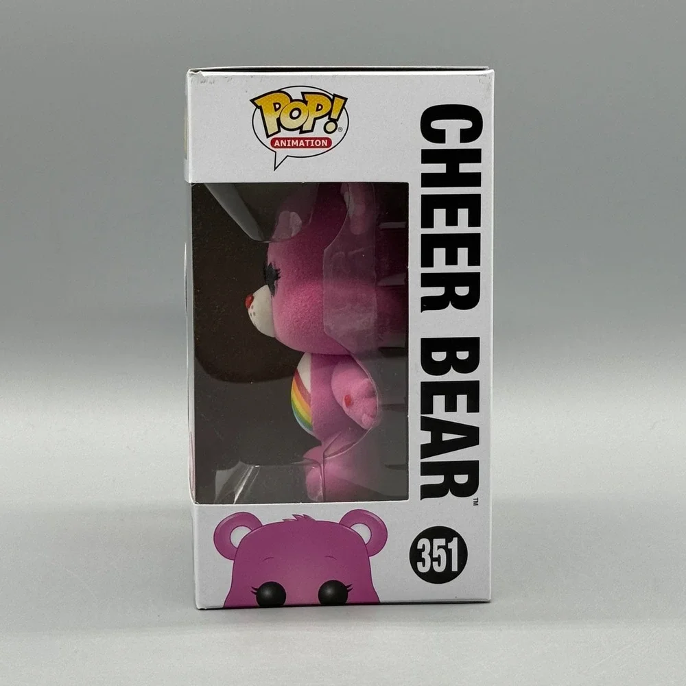 Funko Pop! #351 Cheer Bear Flocked Care Bears Boxlunch Exclusive New *Vaulted*
